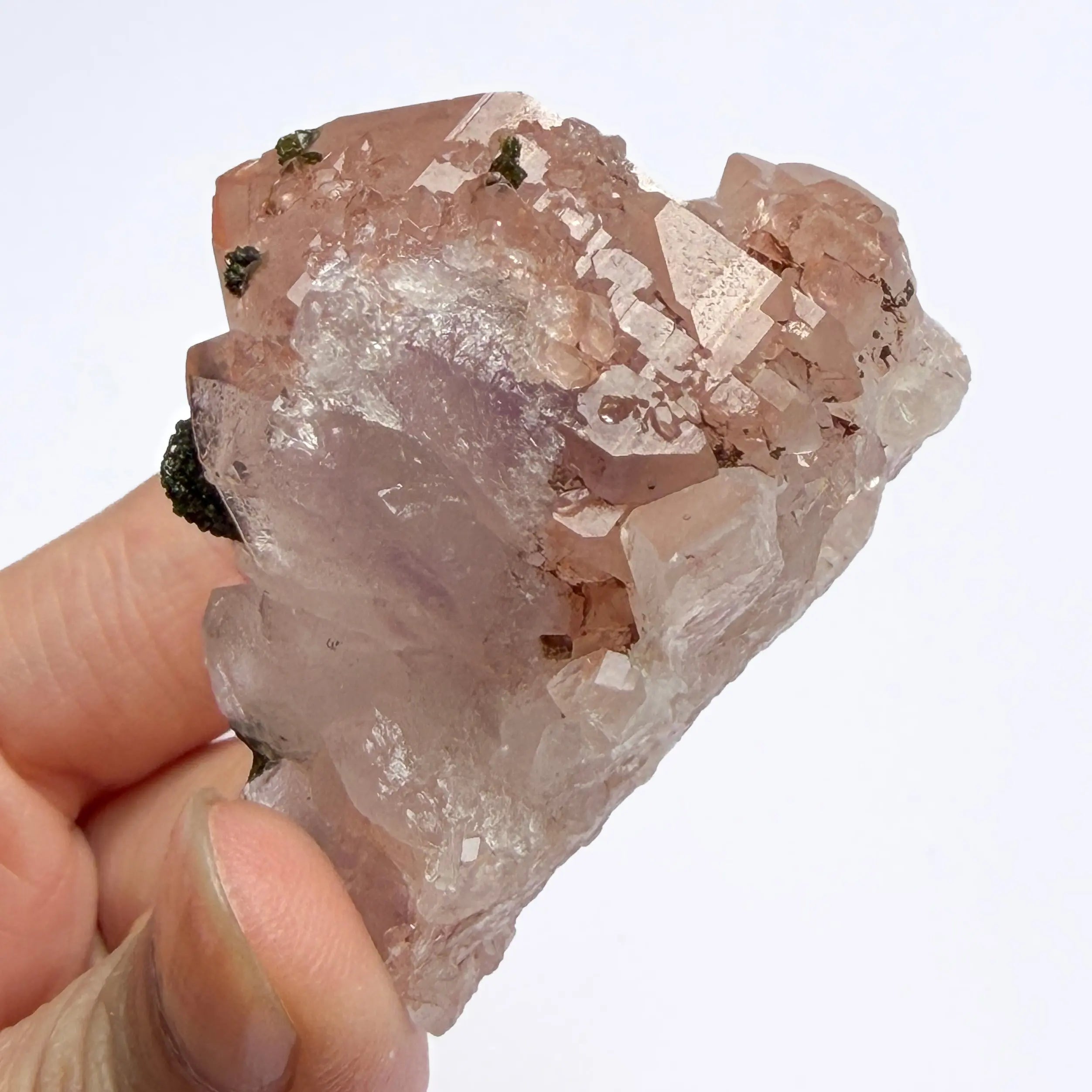 Sichuan Garden Quartz - Pink Amethyst with Epidote, Hematite Inclusions view 5